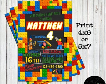 lego invitation etsy