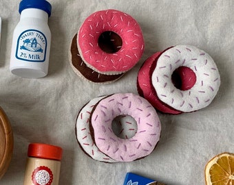 Felt Donuts Pretend Play Kitchen Tea Party Food