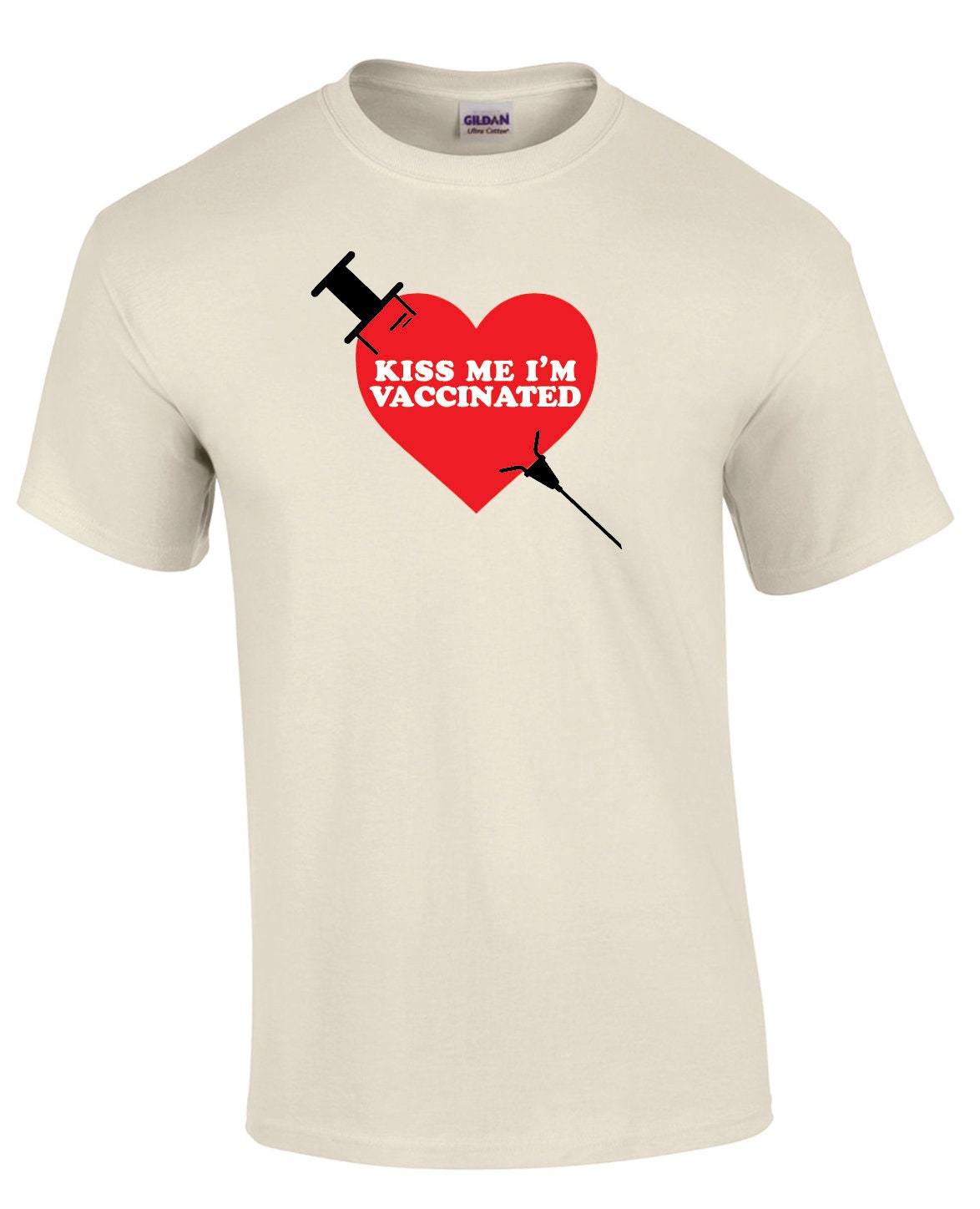 Kiss me im vaccinated t shirt Clearance