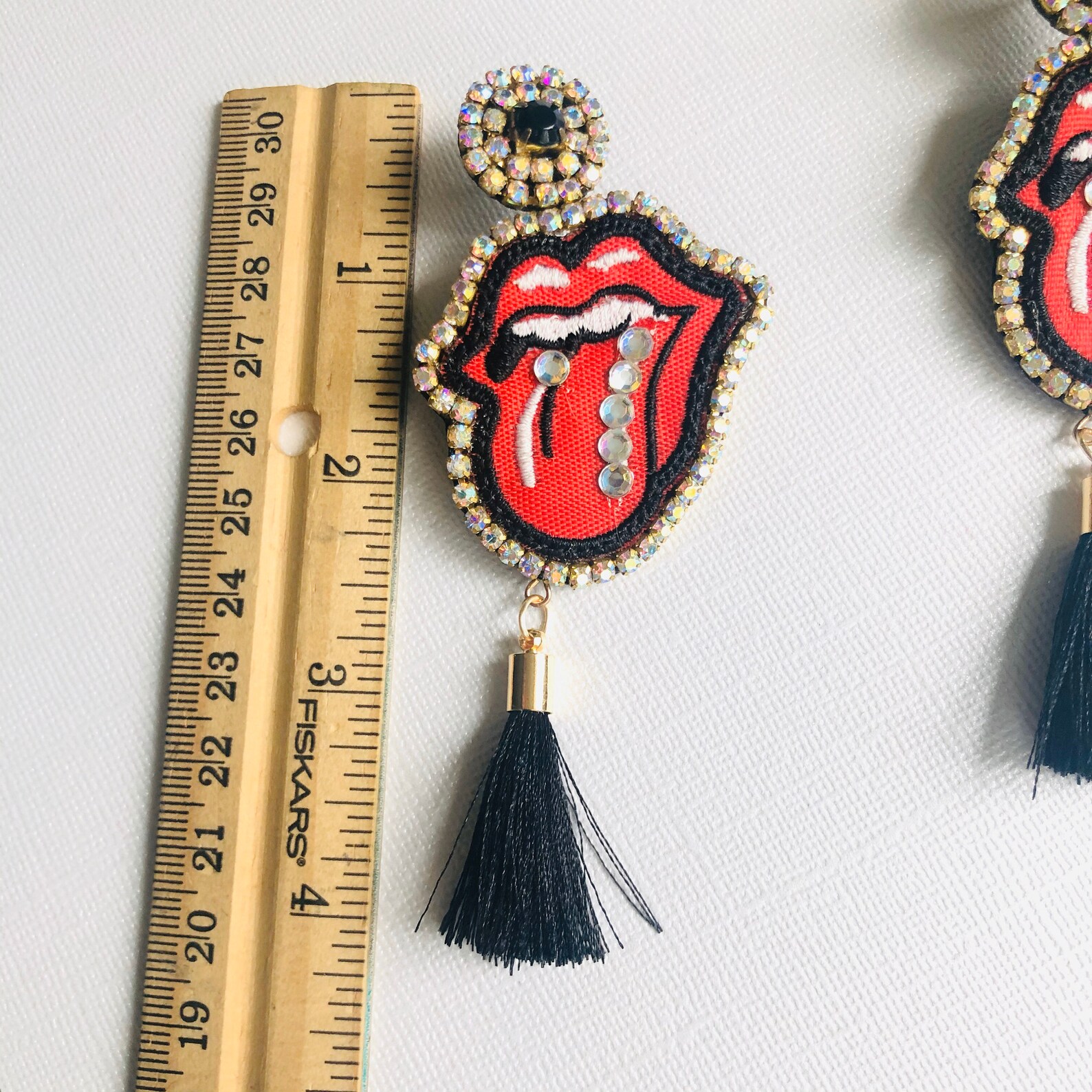 Rolling stones earrings Clearance