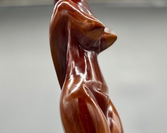 Large Sculpture- 80 cm-Rare Brown Acana Solid Wood-