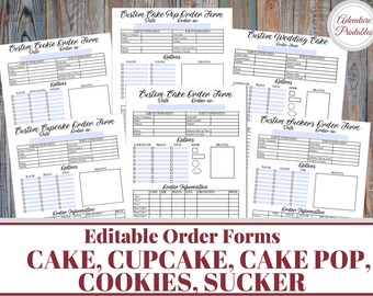 custom cake order form bakery forms cake order form baking etsy bakery order forms