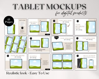 iPad Mockup Canva Template, Realistische Tablet Mockups, iPad Mockup Templates