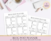 Blog Post Planner, Article Planner, Business Posts Plan, Marketing And Social Media Printable Planner