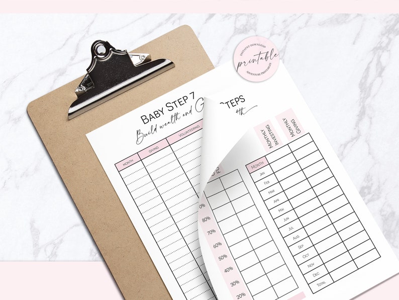 Baby Steps Progress Tracker Printable Planner Pages in A4 Ans - Etsy Canada