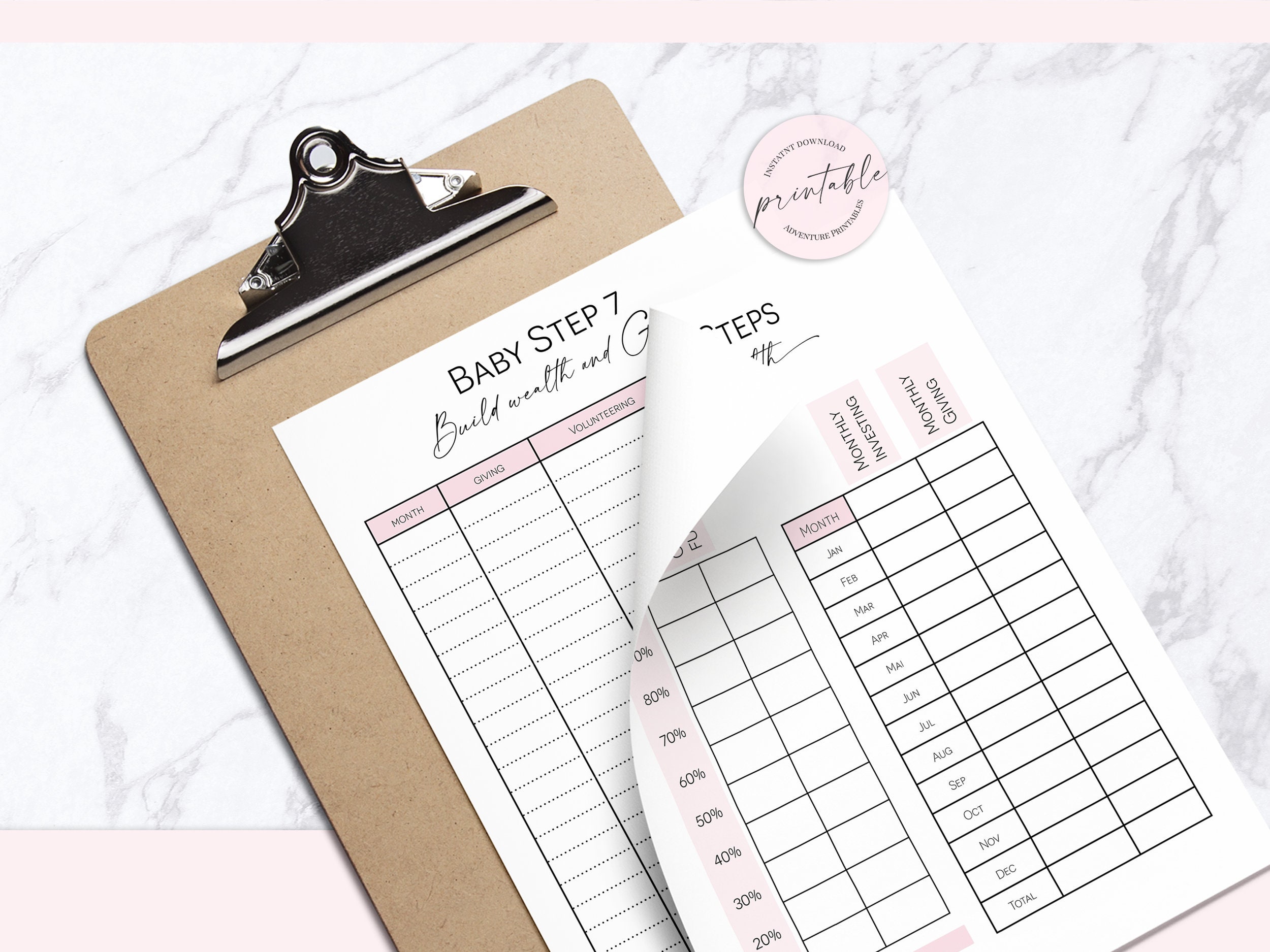 Baby Steps Progress Tracker Printable Planner Pages in A4 Ans US Letter ...