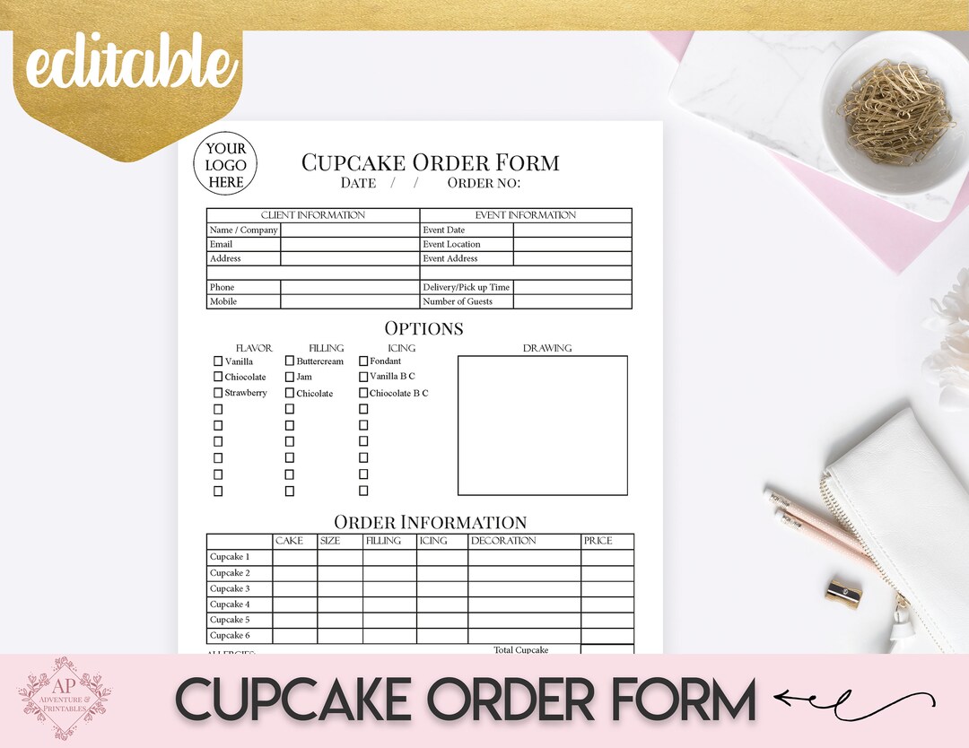 custom-cupcake-order-form-bakery-forms-cupcake-order-form-baking-business-form-home-bakery-business-small-business-planner-etsy