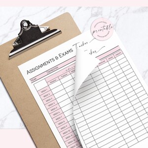 Assignments Ans Exams Tracker, Student Exam Preparation List, Semester ...