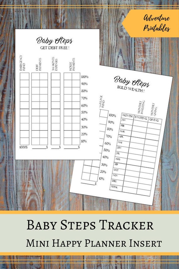 Baby Steps Tracker Dave Ramsey Get Out of Debt Tracker | Etsy