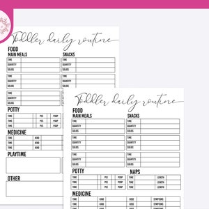 Toddler Daily Routine Planner, Toddler Eating Schedule, Toddler Sleeping Schedule Planner image 5