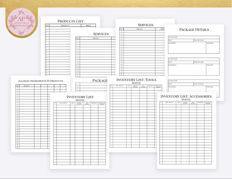 Hair Stylist Editable Business Planner And Manager Small Etsy