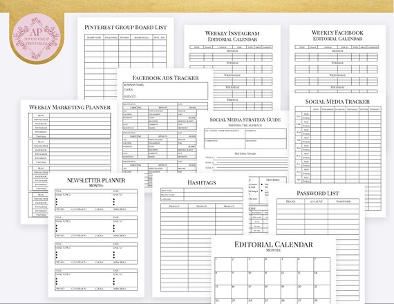Hair Stylist Editable Business Planner And Manager Small Etsy