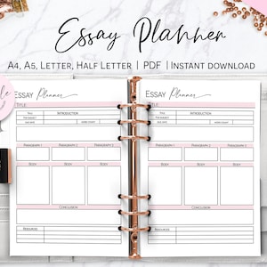 Essay Planner, Collage Student Essay Planner, Essay Writing Template
