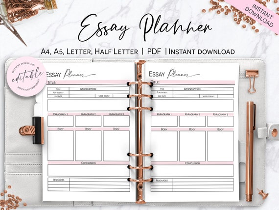 Essay Planner, Collage Student Essay Planner, Essay Writing Template