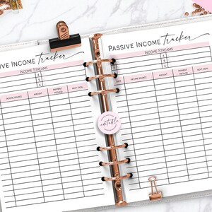 Passive Income Tracker, Monthly Passive Income Printable Page, Income ...