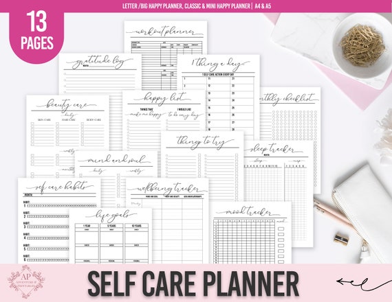 Self Care Planner Self Care Routine Planner Self Care