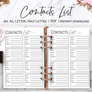 Contacts Page , Personal Contacts List, Phone Numbers List, Email Addresses