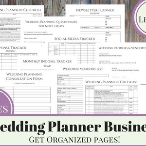 Wedding Planner Business, Wedding Organizer Business, Event Planner Business Planner Seiten, druckbarer Planer, Small Business Planner