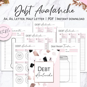 Debt Avalanche Planner, Debt Avalanche Tracker, Debt Payments Tracker