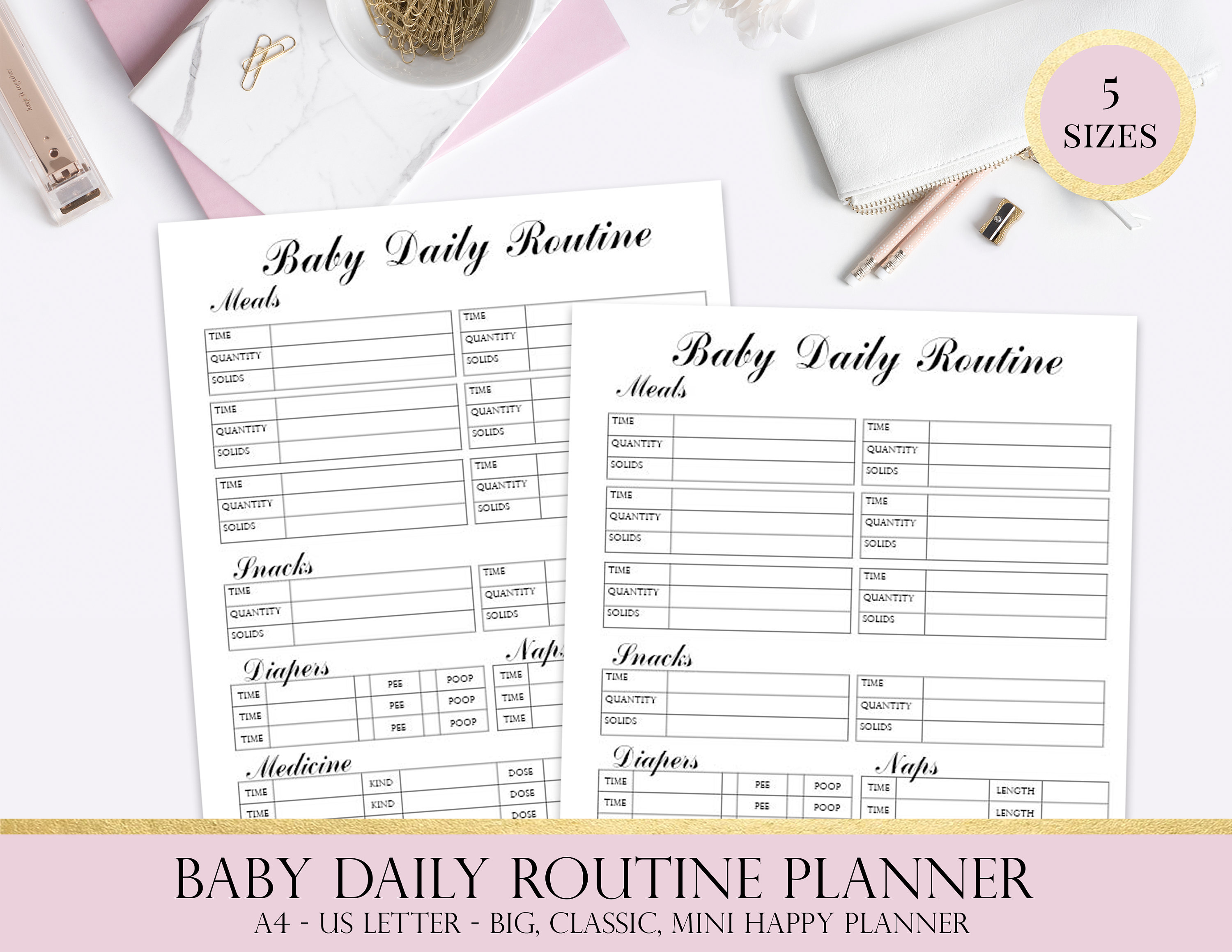 Baby Daily Routine Planner, Baby Eating Schedule, Baby Sleeping ...