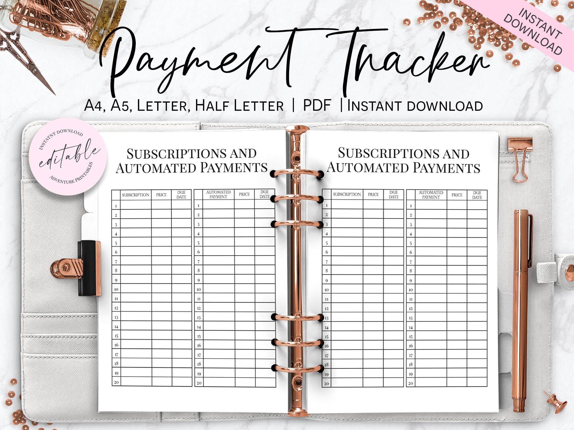 Subscriptions Tracker, Automated Payments Tracker, Expense Tracker ...