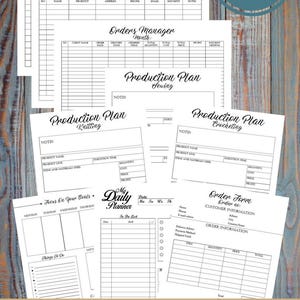 Sewing, Knitting, Crocheting Business Planner and Manager, Business Finance and Business Management Printable Forms, Product Inventory image 3