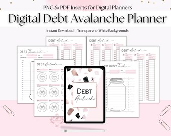 Debt Avalanche Digital Planner, Debt Avalanche Tracker for iPad, Digital Debt Payments Tracker