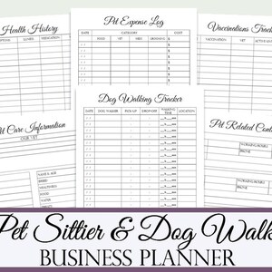 Pianificatore aziendale per pet sitter e dog sitter, pianificatore aziendale God Walking, attività di pet sitter, pianificatore addestratore di cani, regalo per dog sitter