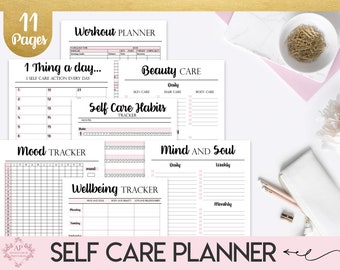 Selbstpflege Planer, Selbstpflege Routine Planer, Selbstpflege Journal, Selbstpflege Kit