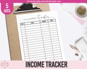 Income Tracker, Passive Income Tracker, Money Log, Paycheck Tracker