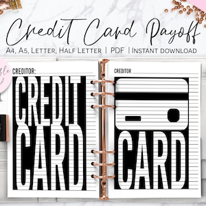 Credit Card Payments Tracker, Debt Payments Tracker, Kleur In Bank Payments Tracker, Dave Ramsey