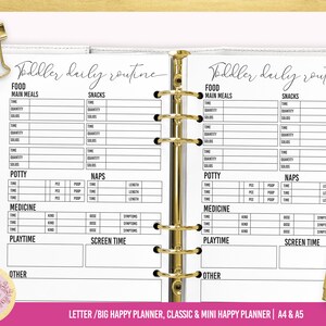 Toddler Daily Routine Planner, Toddler Eating Schedule, Toddler Sleeping Schedule Planner image 3