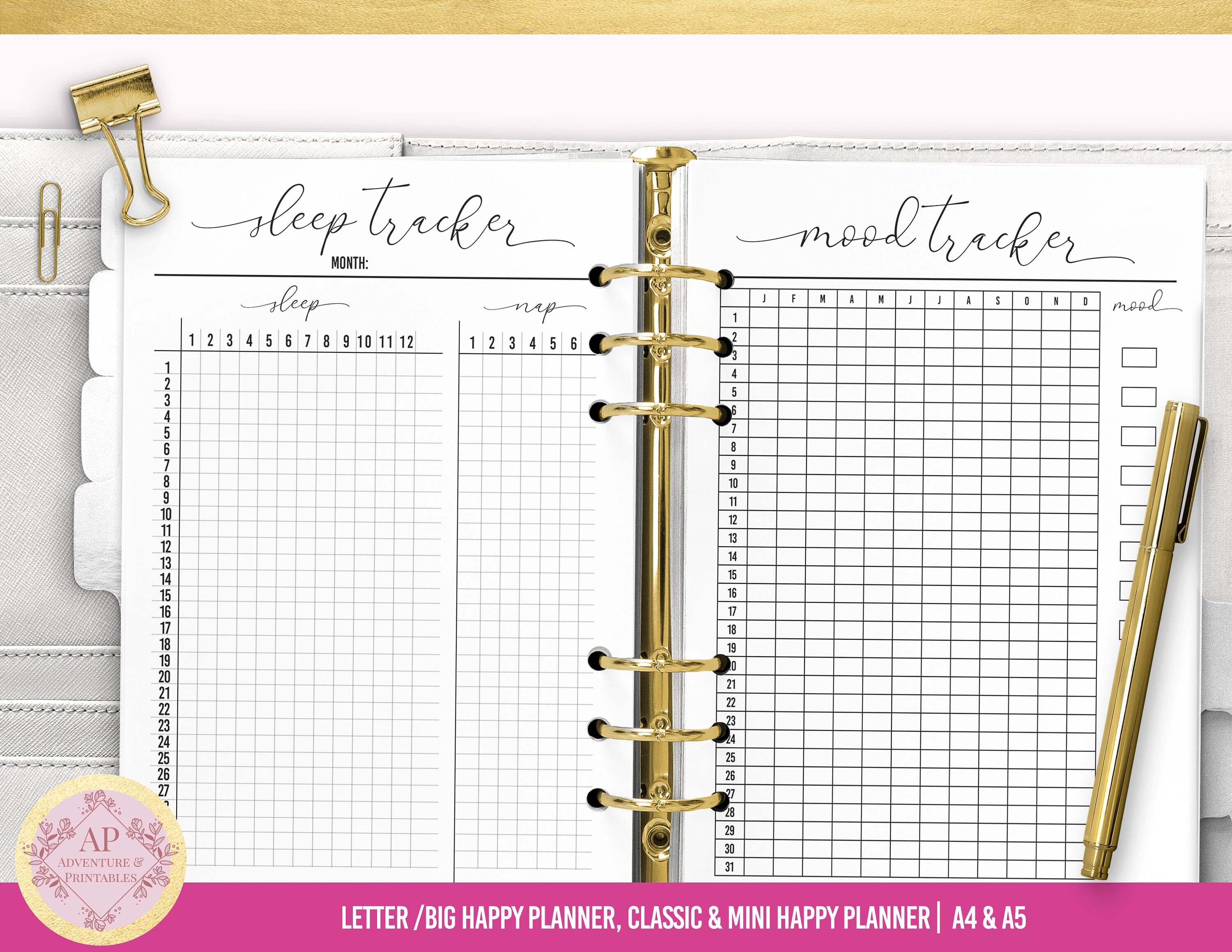 Sleep Tracker and Mood Tracker, Monthly Sleep Log, Nap & Mood Tracker ...