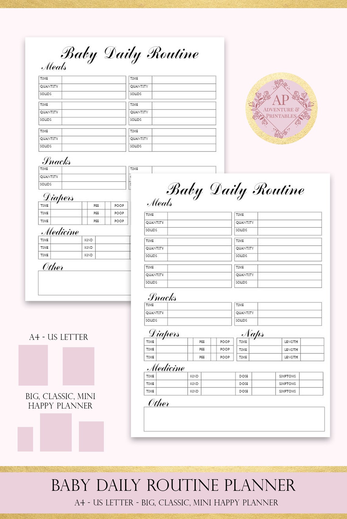 Baby Daily Routine Planner, Baby Eating Schedule, Baby Sleeping ...