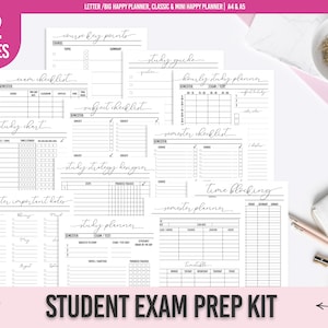 Kit di preparazione all'esame per studenti, pianificatore di studio per studenti, pianificatore di apprendimento, pianificatore di studio per esami collage