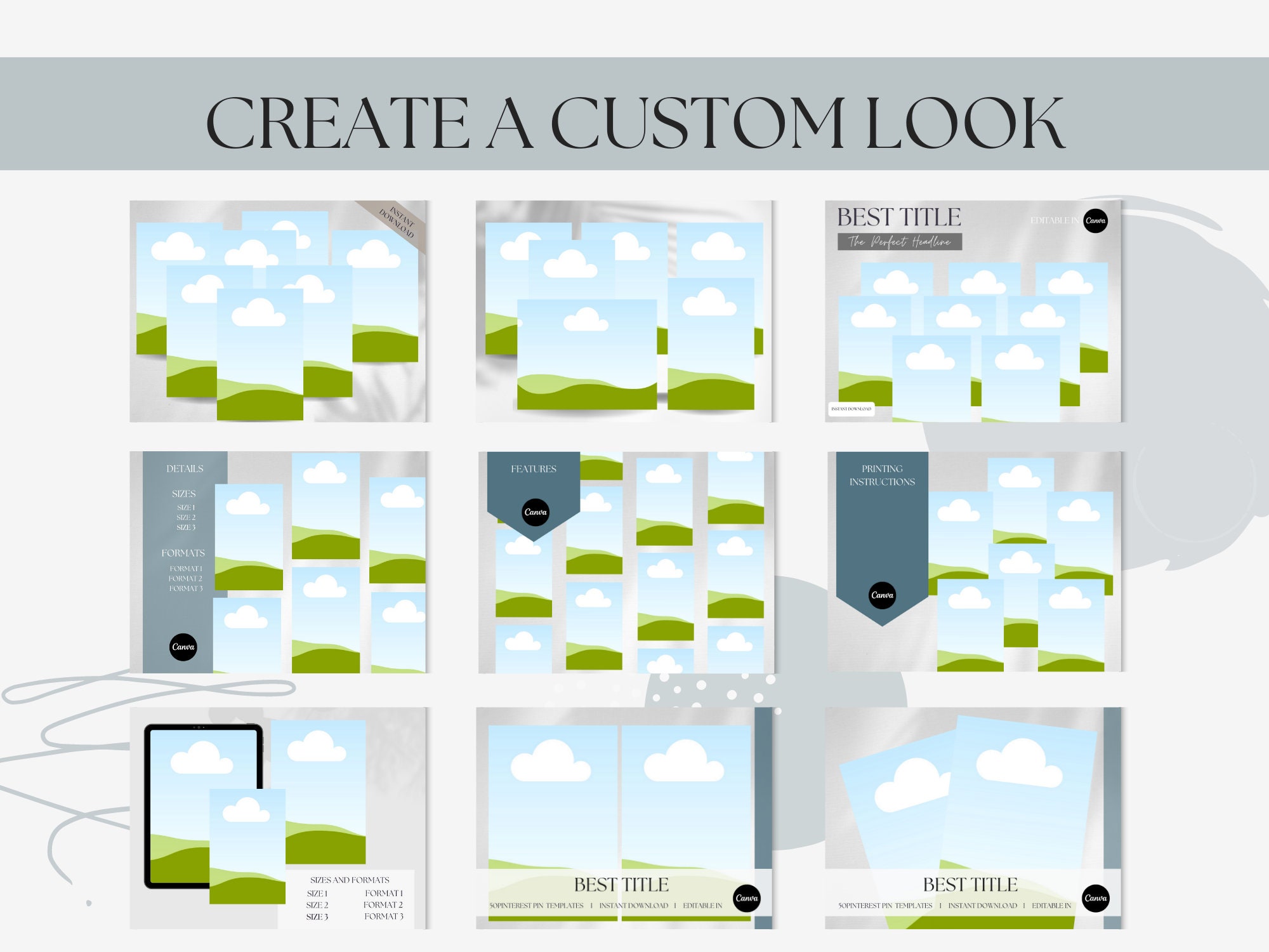 Editable Printable Planner Listing Image Templates, Printable Planner ...