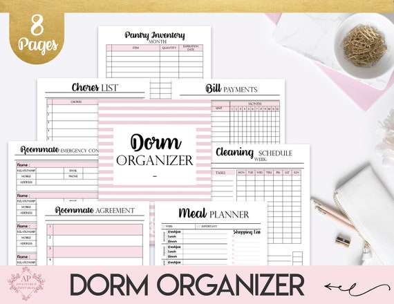 Student Dorm Room Planner College Student Dorm Kit Student Etsy