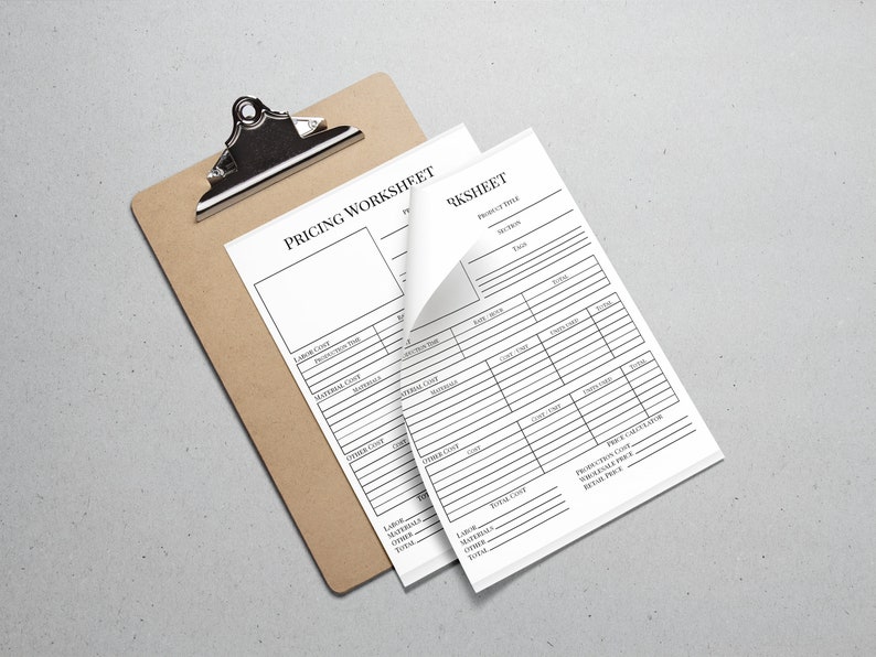 Etsy Product Pricing Worksheet Etsy Business Planner Etsy | Etsy