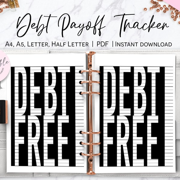 Debt Payments Tracker, Debt Freedom Tracker, Consumer Debt Payoff, Financial Planner, Dave Ramsey