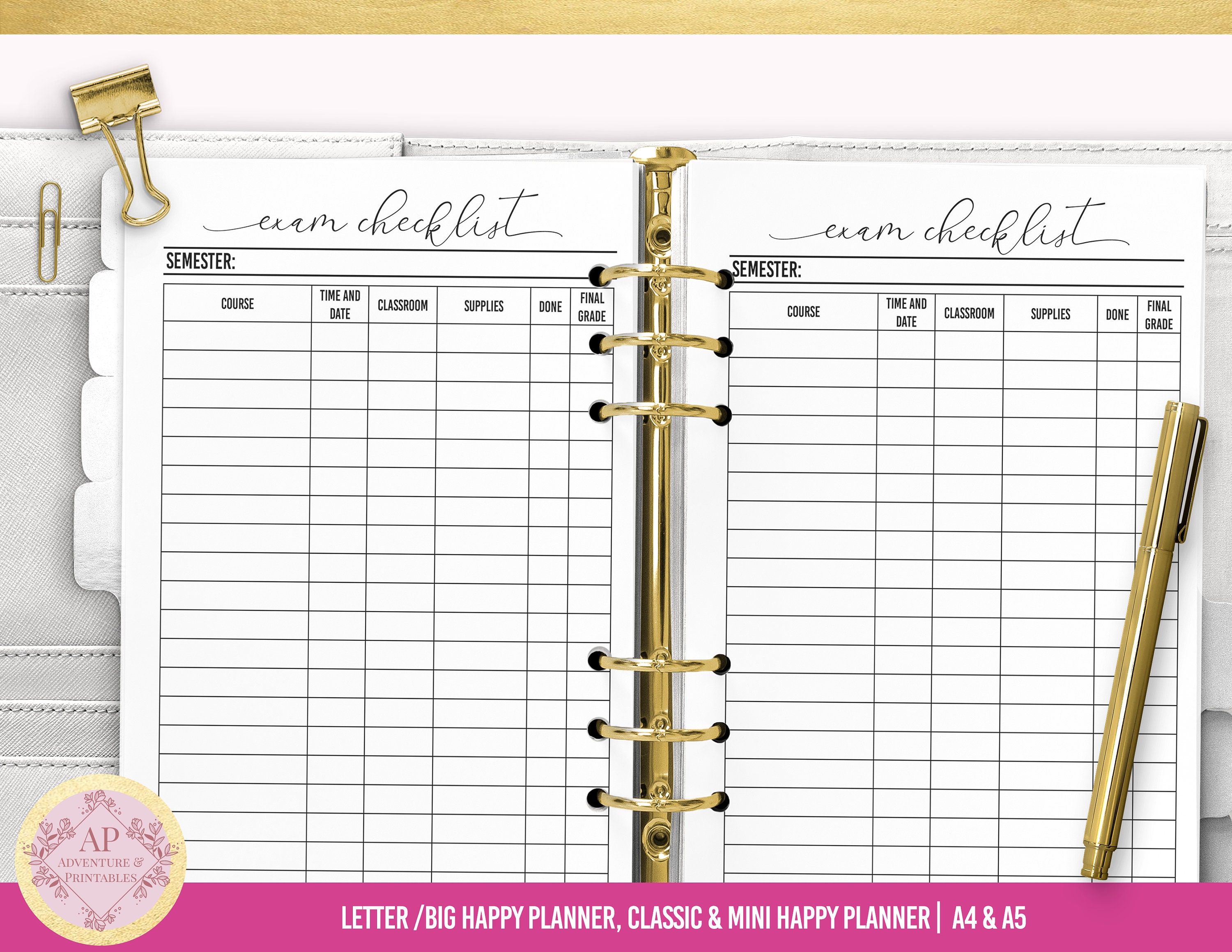 College Student Printable Planner, Back to School Planner, College ...
