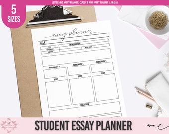 Essay Planner, Collage Student Essay Planner, Essay Writing Template