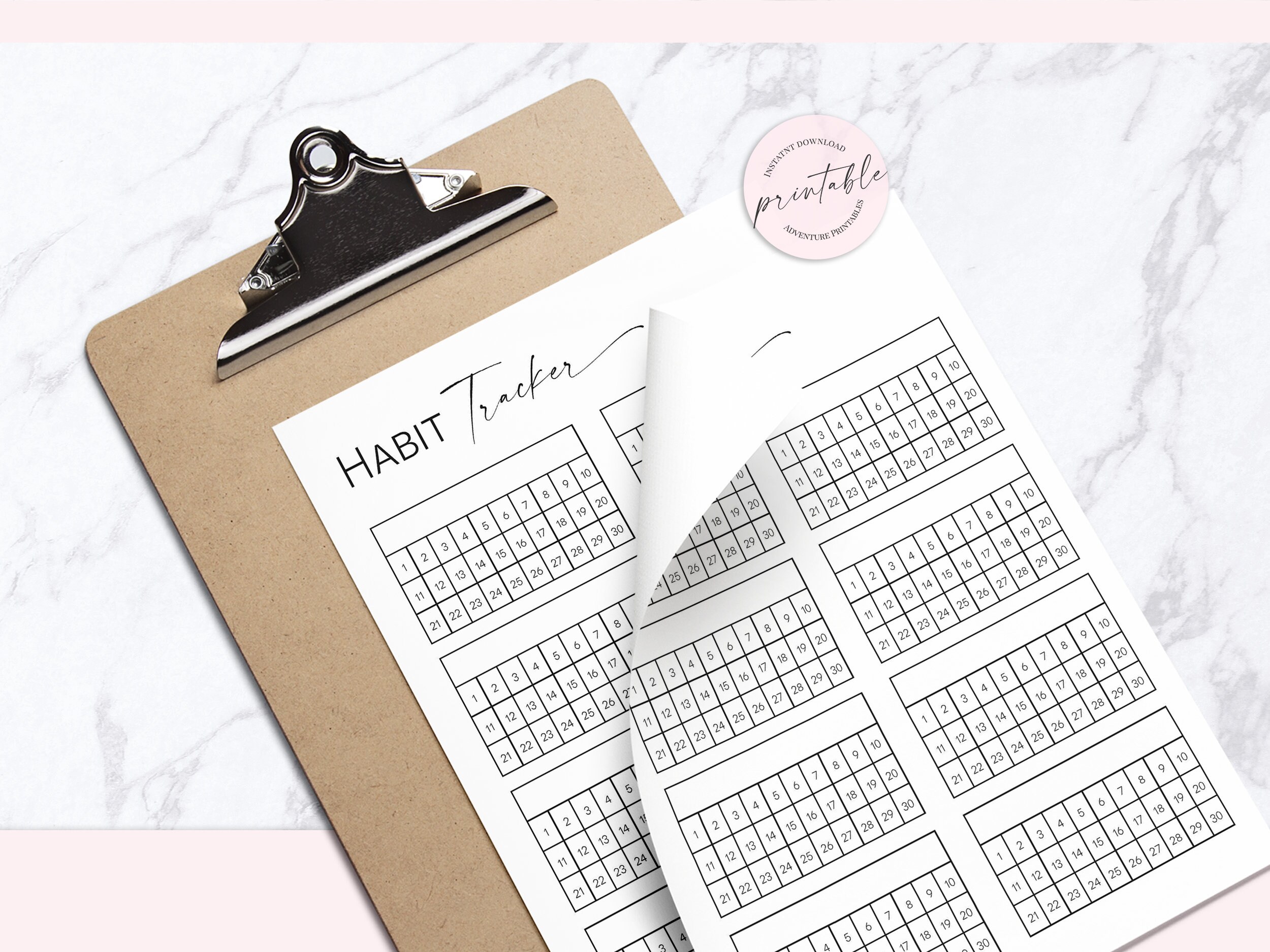 Habit Tracker Planner Insert, Happy Planner Printable Insert, Multiple ...
