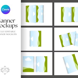 Planner Canva Mockup, Canva Planner Mockup, Planner Mockup Canva Template, Journal Mockup, Notebook Mockup