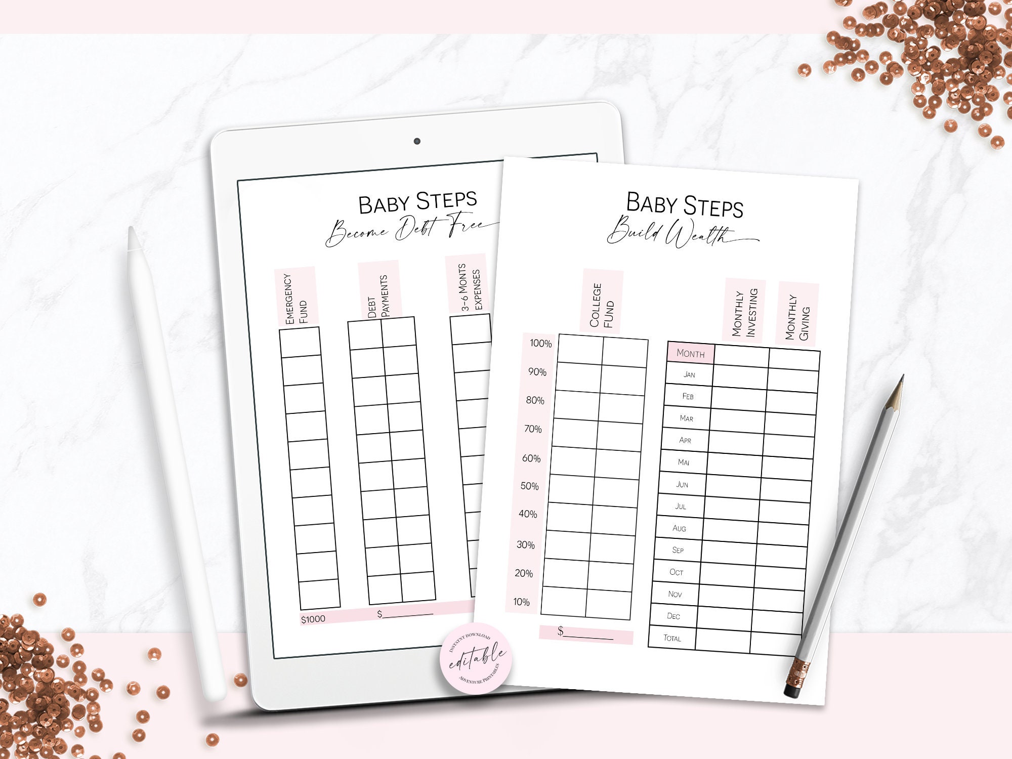 Baby Steps Tracker, Dave Ramsey, Get Out of Debt Tracker, Wealth ...