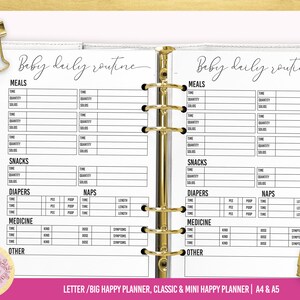 Baby Daily Routine Planner, Baby Eating Schedule, Baby Sleeping Schedule Planner image 3