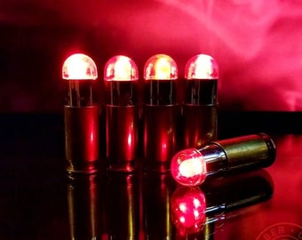 Red LUMI-SHOK rounds prop ammo for cosplay light-up vampire hunter underworld video game blade runner blaster nerf gun sci-fi movie display