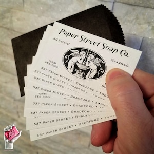 Tyler Durden Paper Street Soap Co. Business cards - novelty prop replicas from Fight Club - 10 cards. Heavy cardstock!