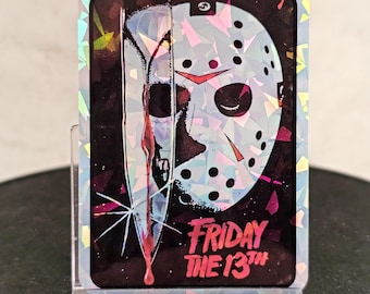 Vending Machine Prism Sticker Vintage style 80's & 90's Horror - Friday The 13th - Jason Voorhees Holographic Prismatic Foil Super Stickers!