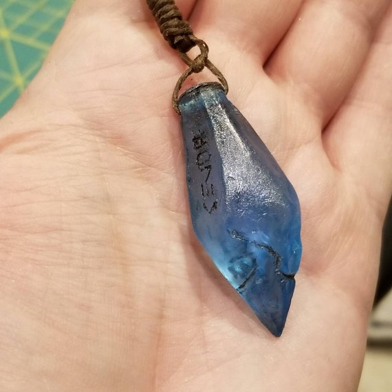 Blue Version Jyn's Kyber Crystal Pendant Necklace Andor Trust in