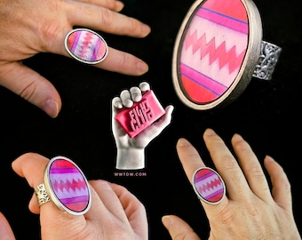 Anillo de huevo de Pascua rosa de Tyler Durden en Fight Club: disfraz de cosplay hecho a mano, edición limitada (camiseta op523 para hombre, rara, metálica) WWTDW Brad Pitt